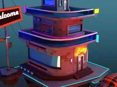 Flying Cafe 3D model
