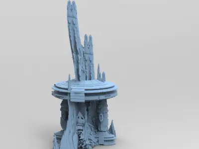 Mars Base Droid Relay Dome Rocks 2 3D model