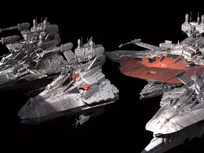 Heavy Space Carrier Ships 5 3D model