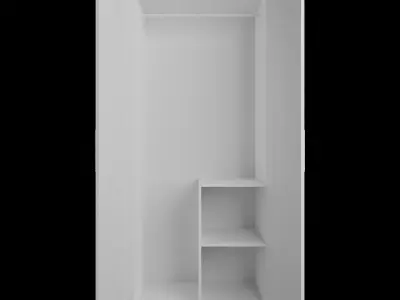 Ikea BRIMNES wardrobe with 2 doors 3D model
