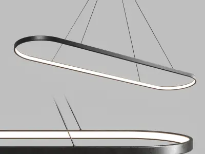 Eerie Linear Suspension Light Low-poly 3D model