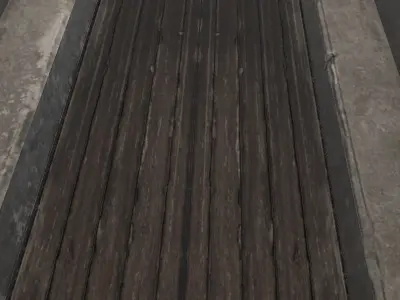 Shikumen Style Door PBR  Low-poly 3D model