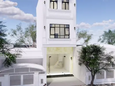 Front Villa House 3D model