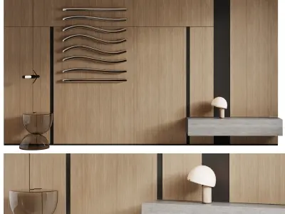 Headboard set 3D model