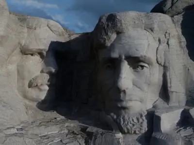 Mount Rushmore Landscape and 3D Printable 3D model