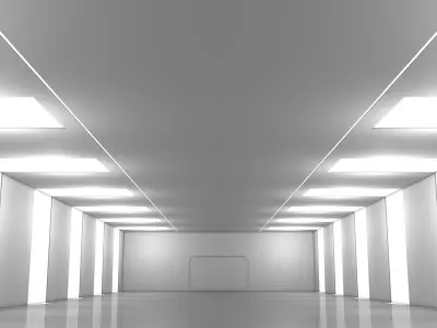 Sci Fi Warehouse Low-poly 3D model
