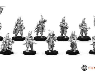 Primus Scion - Command Squad 3D print model