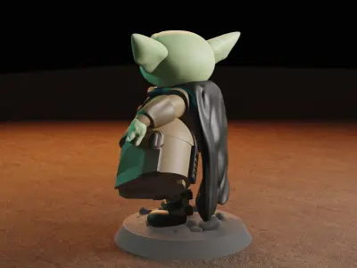 BABY YODA MANDALORIAN 3D print model