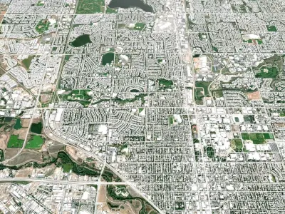 Cityscape Fort Collins Colorado USA 3D model