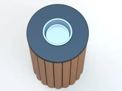 Trash Can Outdoor 01 3D model