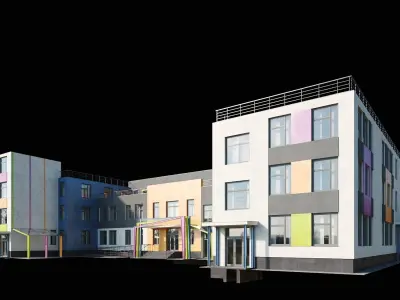 Kindergarten building 2 3D model