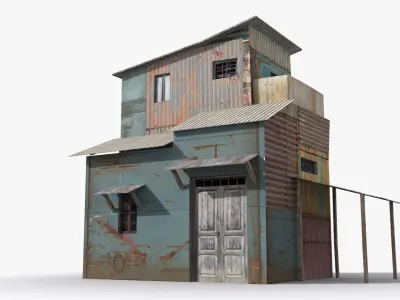 Slum x12 Low-poly 3D model purchase