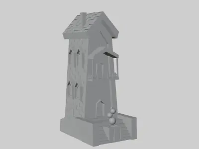 house or school carton 3D model