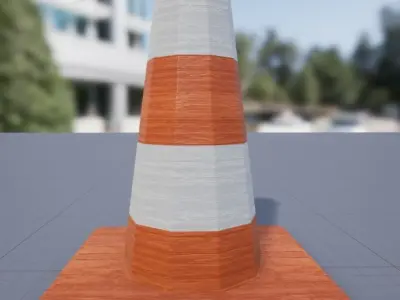 Traffic cone low poly  Free low-poly 3D model
