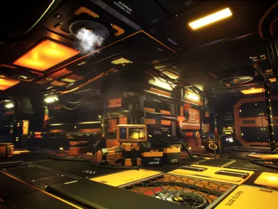 STYLIZED - Sci-Fi Corridor Packs Low-poly 3D model