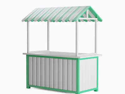 Food Stand 05 Low-poly 3D model