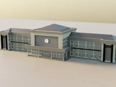 Antique Architecture Low-poly 3D model