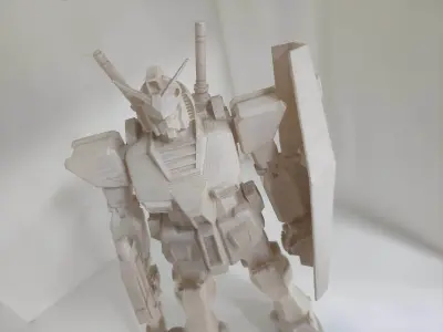 GUNDAM mobile suite robot - with multiple files mesh and vector 3D print model