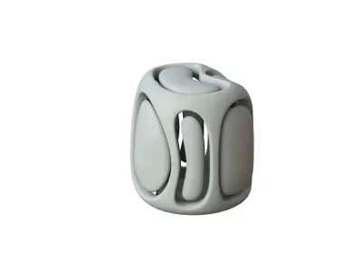 SciFi Cube Object No 67581 Low Poly Shape Low-poly 3D model