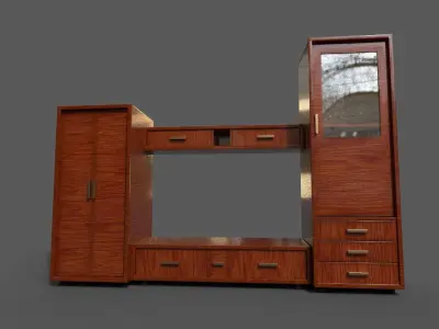 Set Modern Furniture 3D Model Low-poly 3D model