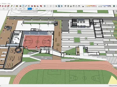 Sketchup School and University L4 3D model