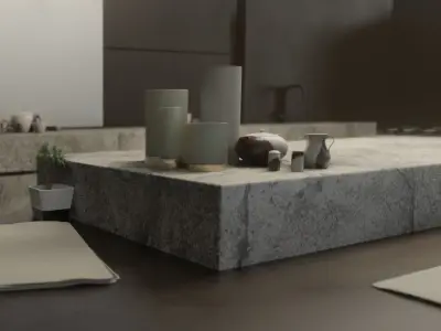 AarchVis Kitchen Blender Render Free 3D model