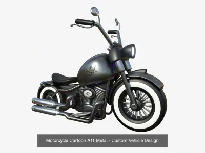 10 Motorcycle Cartoon A Collection - Custom Vehicle Design 3D Model Pack