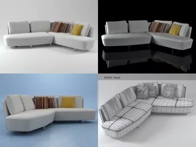 Drift four different sofas 3D model
