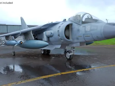  Spanish Navy Harrier VTOL Aircraft Light Rigged 