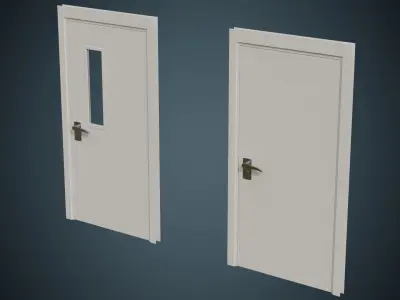 Hospital Door 2 Basic  Low-poly 3D model