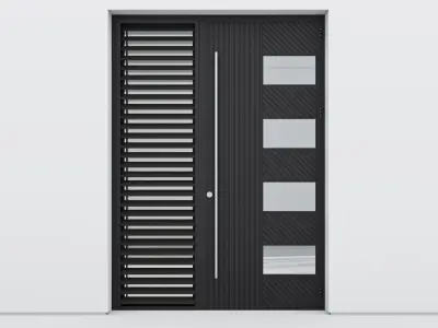 Aluminium door 264 3D model