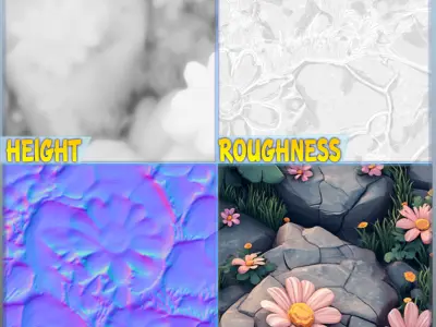 Stylized Stone Floor Seamless Texture Texture purchase