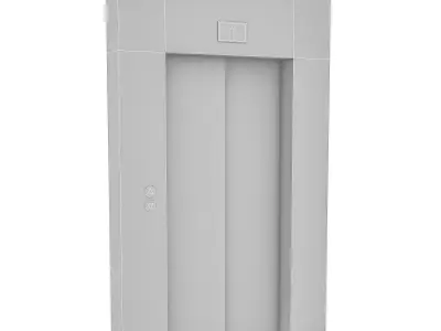 elevator entrance 3D Low-poly 3D model