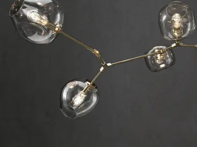 Branching bubble 8 lamps 3D model