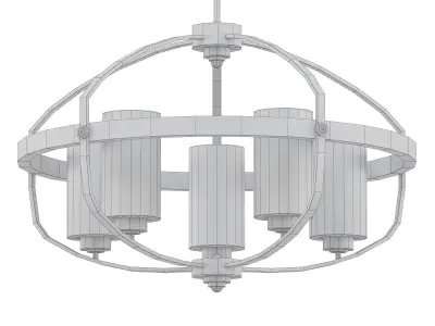 Carlsen light chandelier in gold and clear glass 3D model