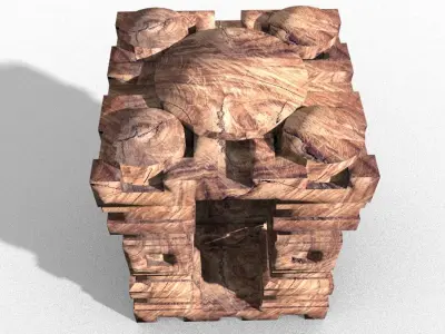 wooden pedestal statue base printable 3D print model