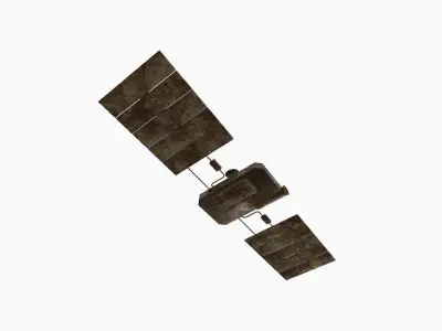 Satellite I11 Destroyed - SciFi Space Design Low-poly 3D model