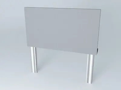 Bilboard headboard with metal legs Free 3D model