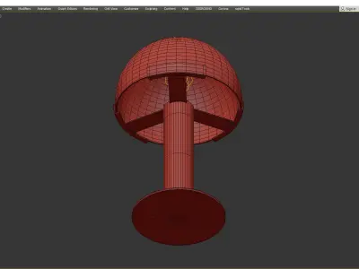 Black White Dome Table Lamp Liang and Eimil Holmes Low-poly 3D model