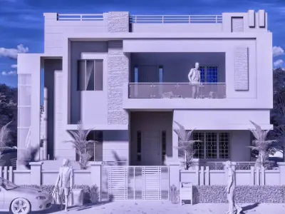 MODERN HOUSE ARCHITECTURE DESIGN 3D model