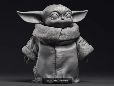 Grogu Baby Yoda pack of  three printable figures