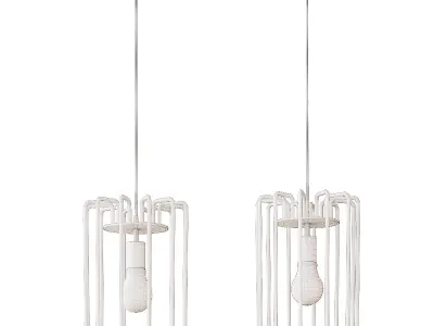 Wired Wide Gold LED Mini Pendant 3D model