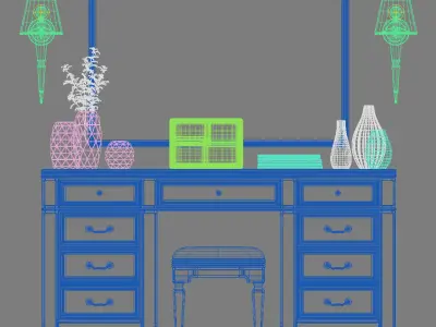 Clio Dressing Table 3D model