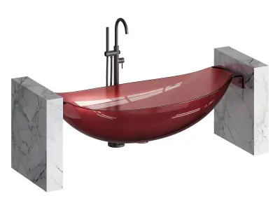 ABBER Kristall AT9704Rubin washbasin 3D model