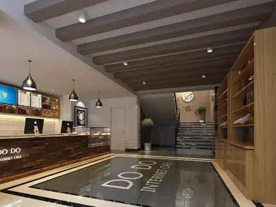 Business Restaurant - Coffee - Banquet  06 3D model