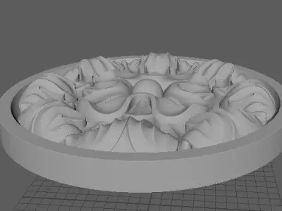 rosette decorative medallion 3D model 2