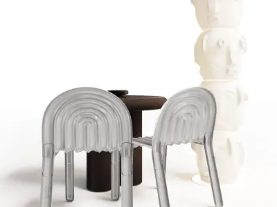 Cork Hydro Cloud Platter Tom Dixon Threebu totem light Slide set 3D model