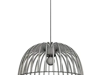 Wooden Pendant Lamps 3D model