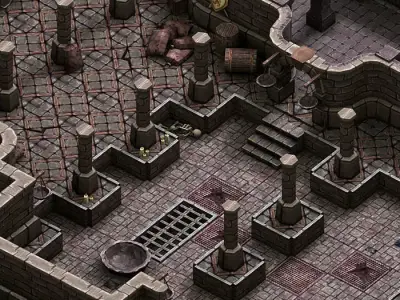 3DRT - Dungeon Master Construction Kit  Low-poly 3D model