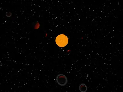 Solar system Free low-poly 3D model